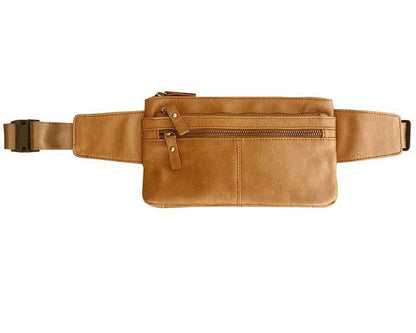 Leather 4-Zipper Waist Bag / Fanny Pack