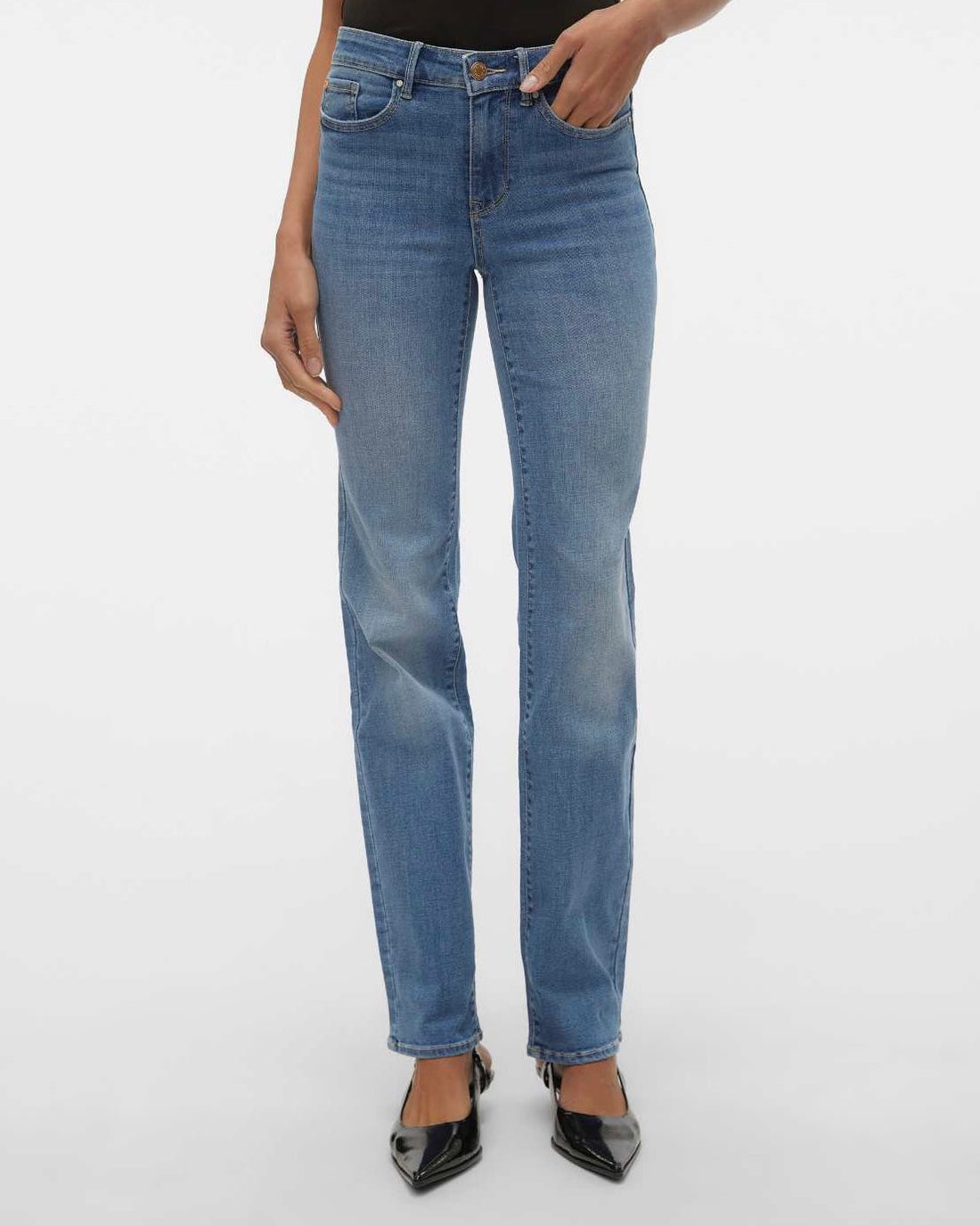 The Flash Mid Rise Straight Leg Jean