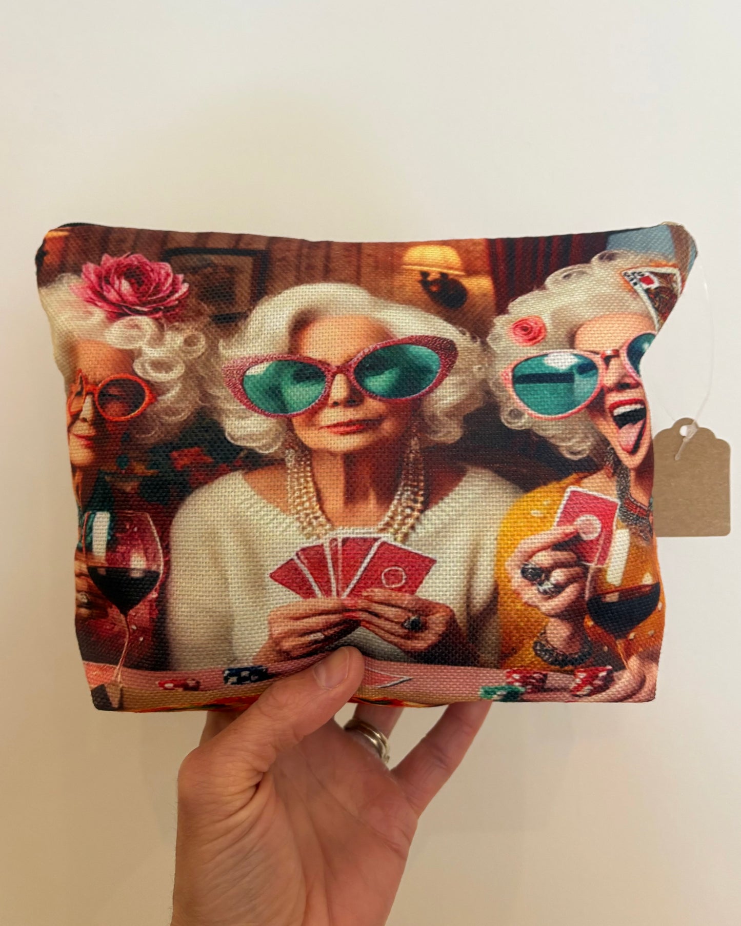 Cards + Wine Grannies Cosmetic Bag