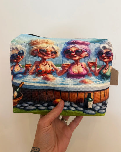 Hot Tub + Wine Cosmetic Bag