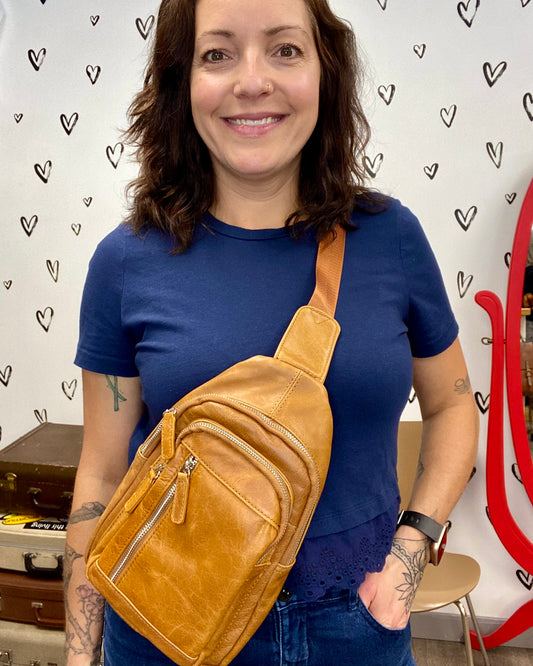 Leather Sling Bag / Backpack