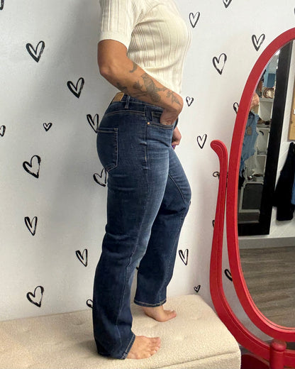 The Flash Mid Rise Straight Leg Jean