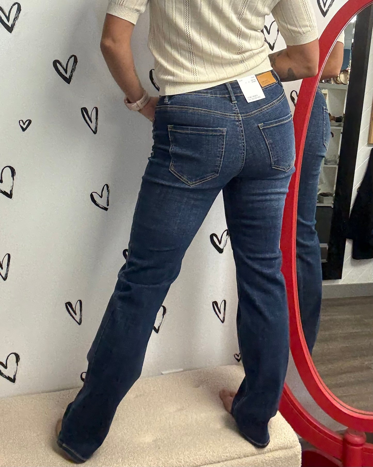 The Flash Mid Rise Straight Leg Jean