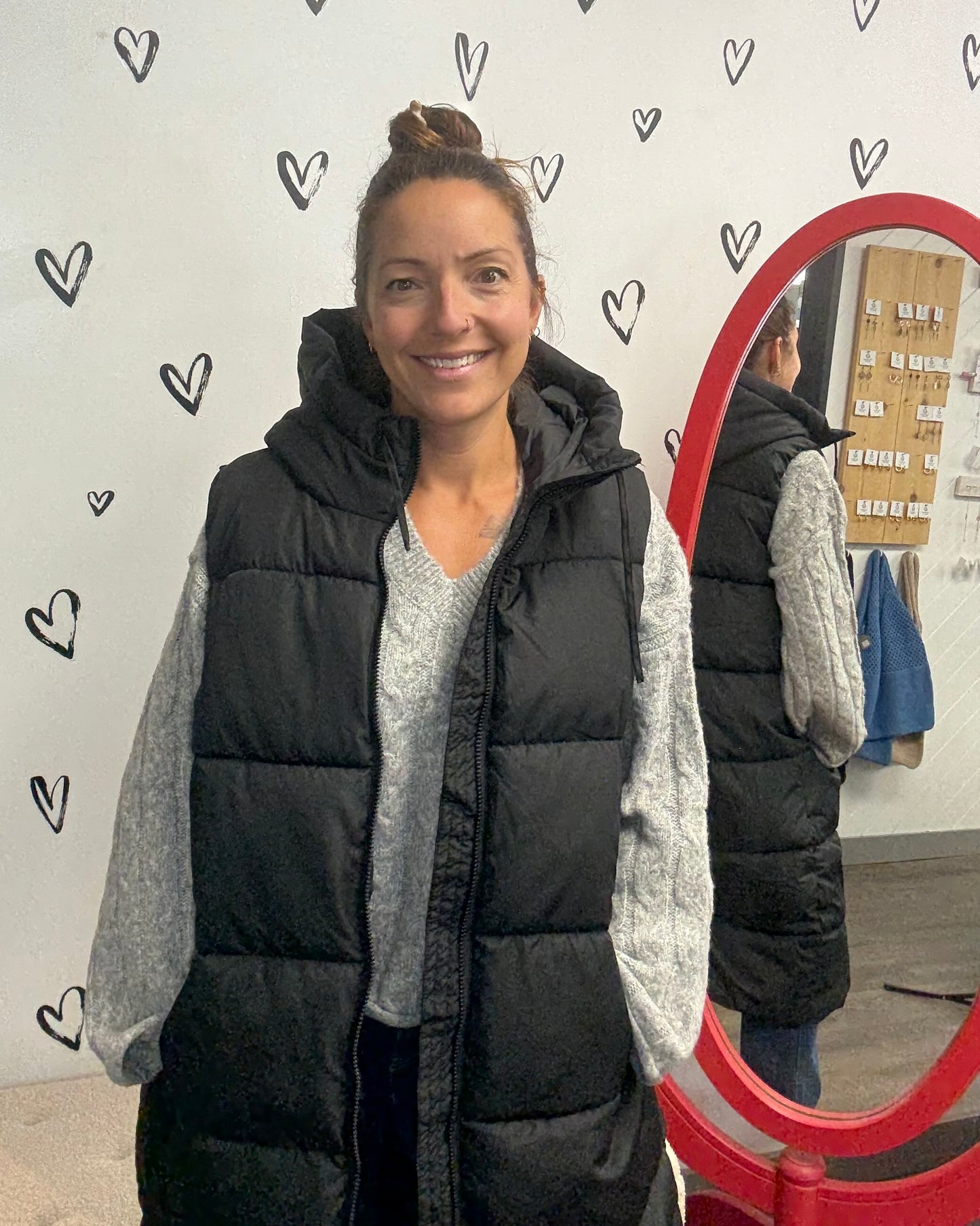 The Liganne Long Puffer Vest