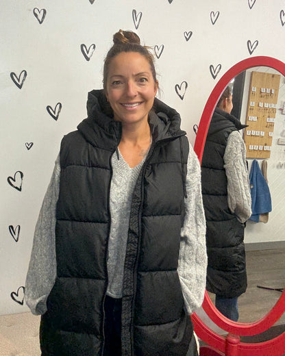 The Liganne Long Puffer Vest
