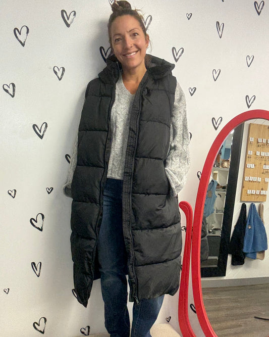The Liganne Long Puffer Vest