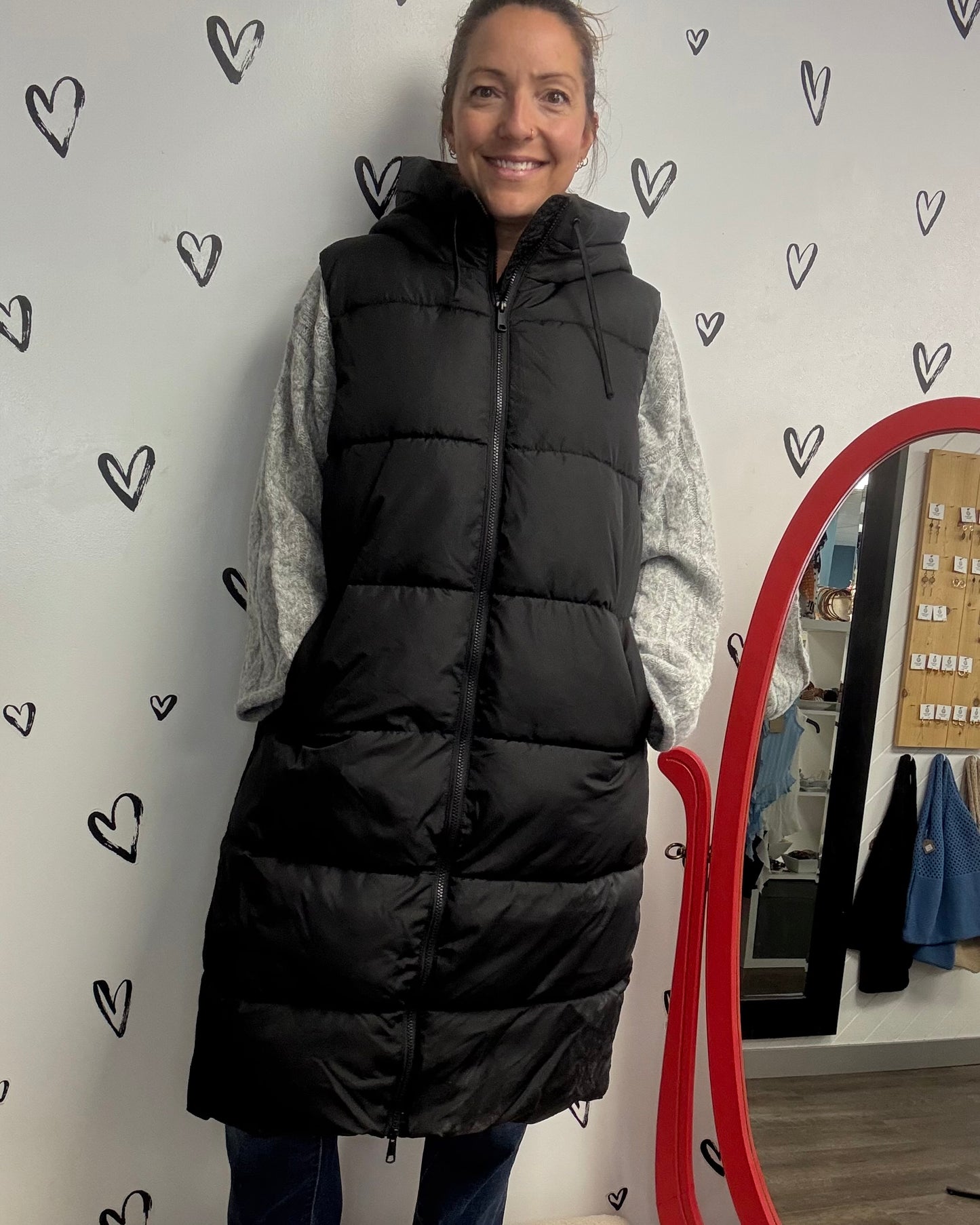 The Liganne Long Puffer Vest