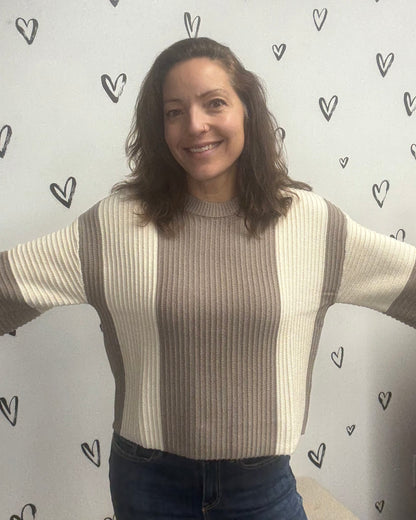 The Gigi Vertical Striped Sweater - 2 COLORS