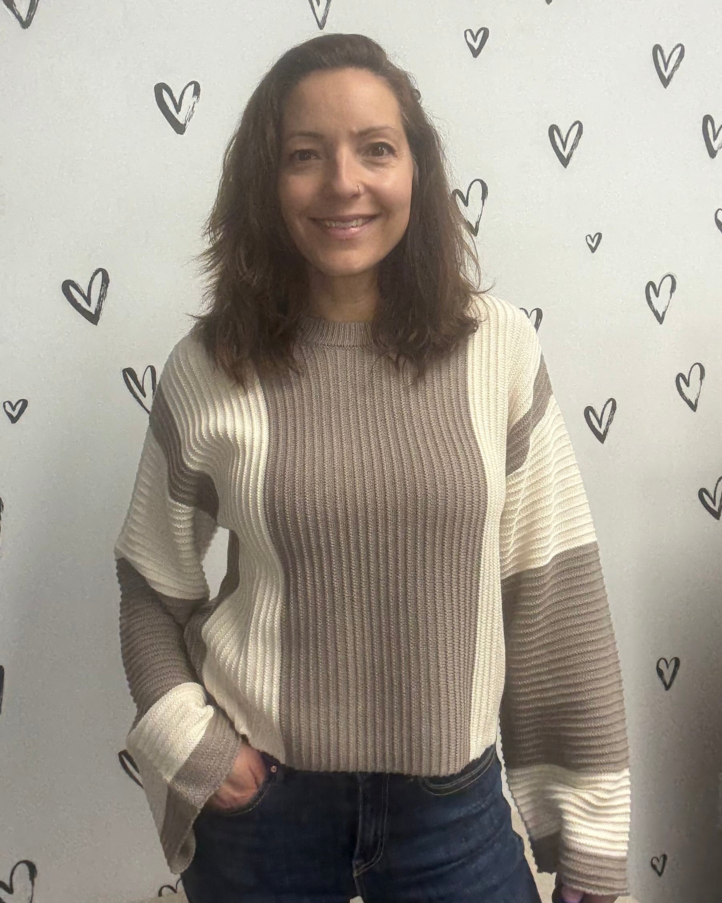 The Gigi Vertical Striped Sweater - 2 COLORS