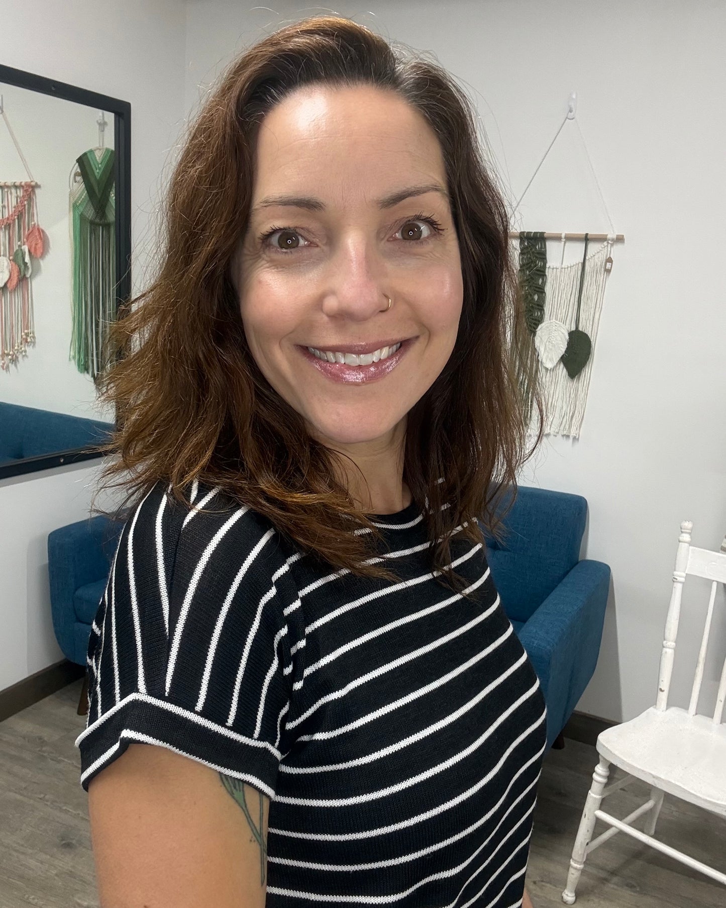 The Brianna Short Sleeve Stripe Top