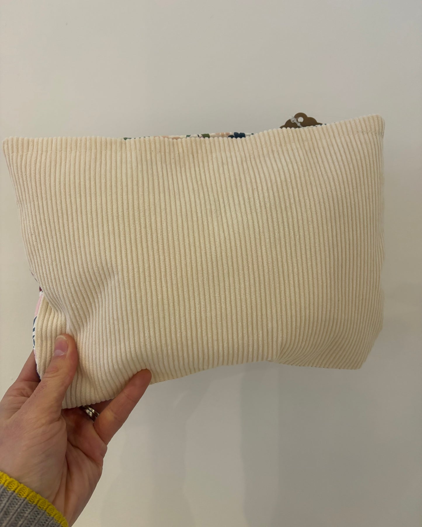 Bright Floral Corduroy Cosmetic Bag