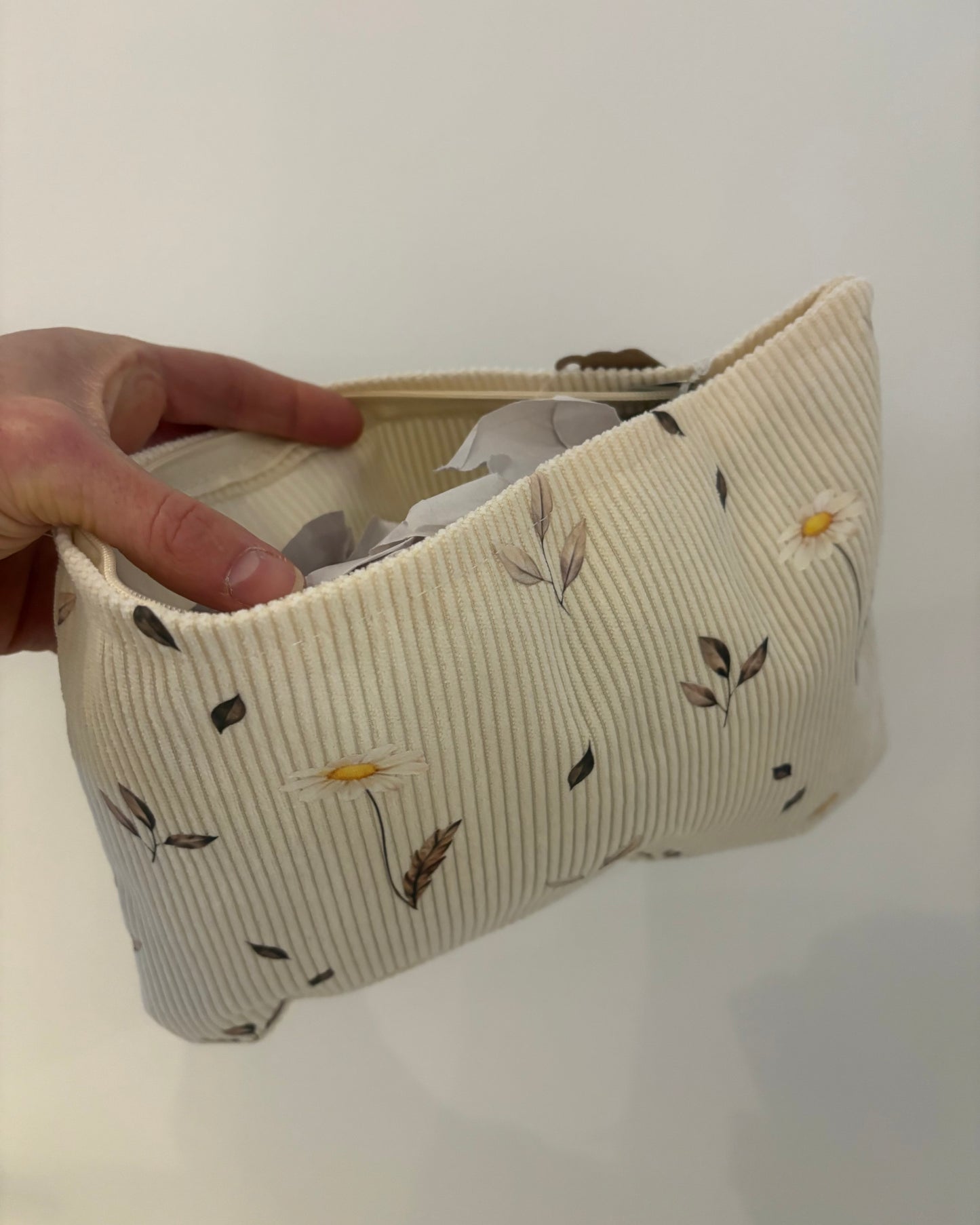 Daisy Corduroy Cosmetic Bag