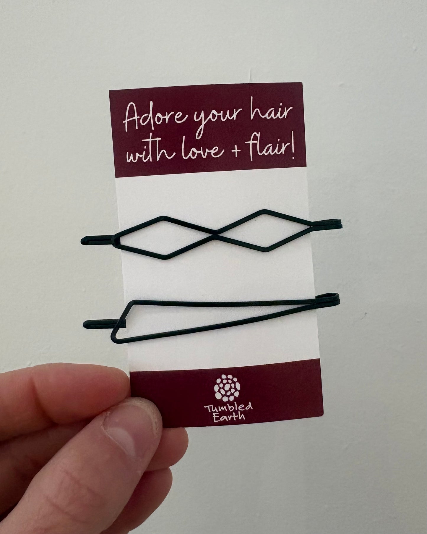 Black Geometric Bobby Pin Set