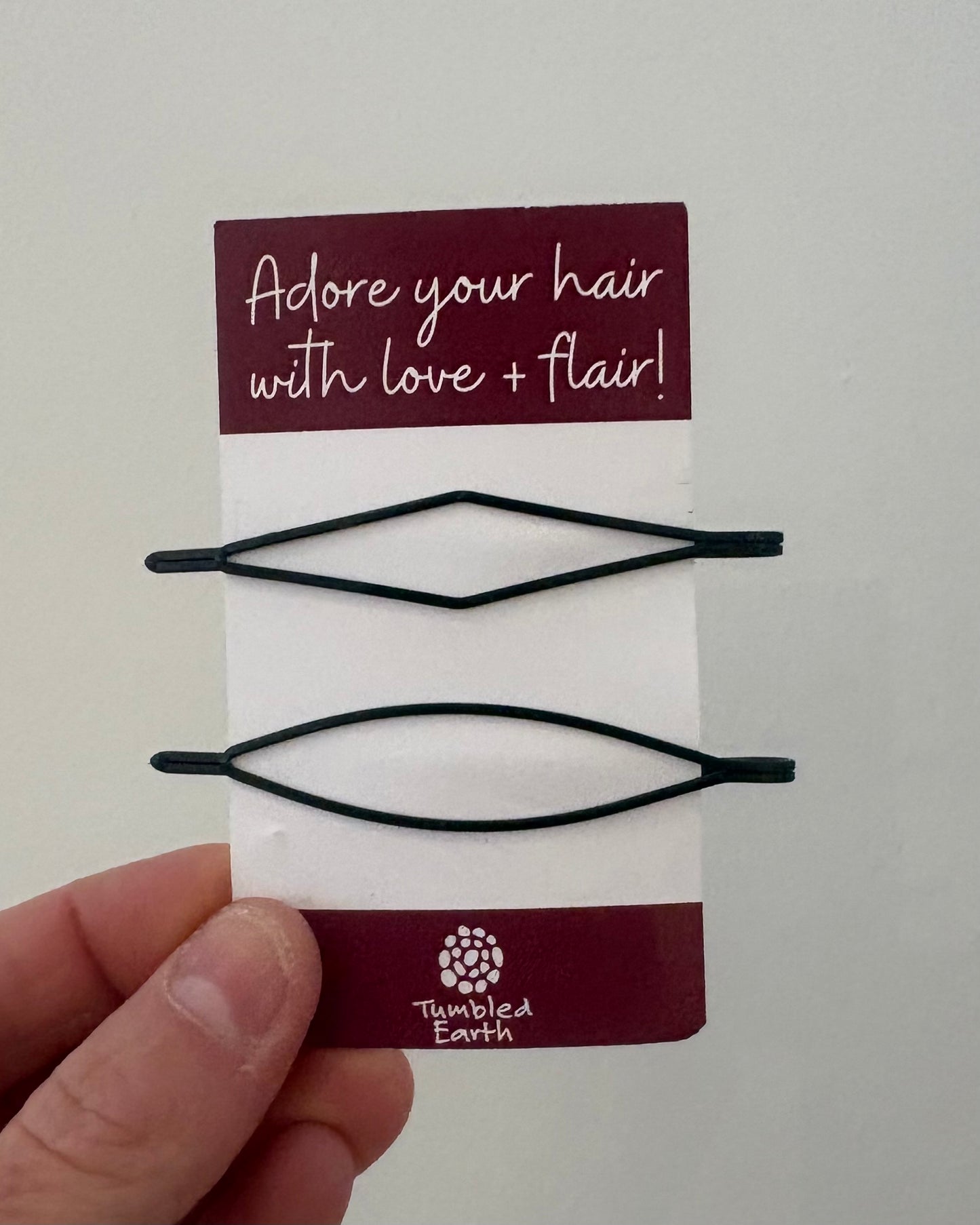 Black Geometric Bobby Pin Set