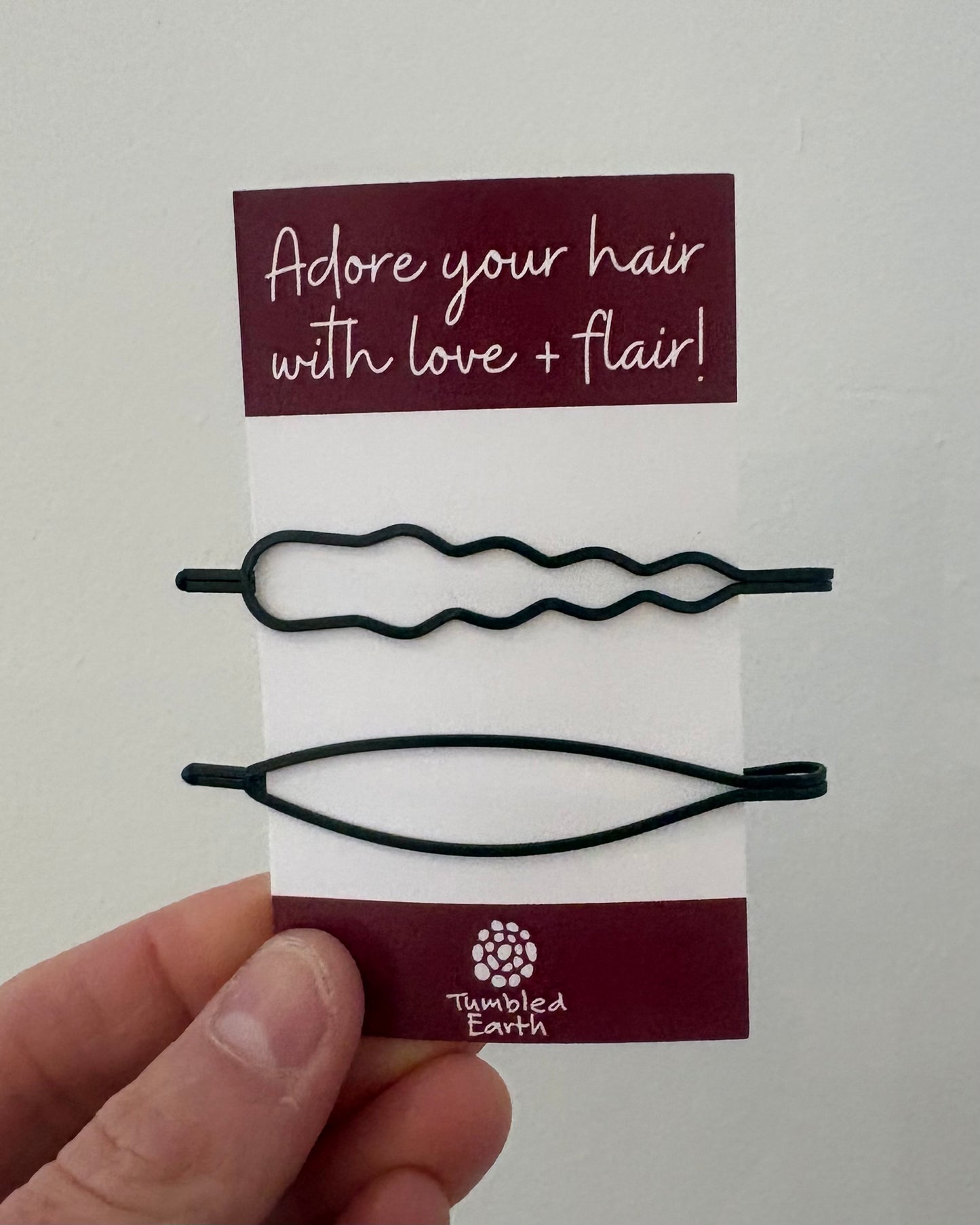 Black Geometric Bobby Pin Set