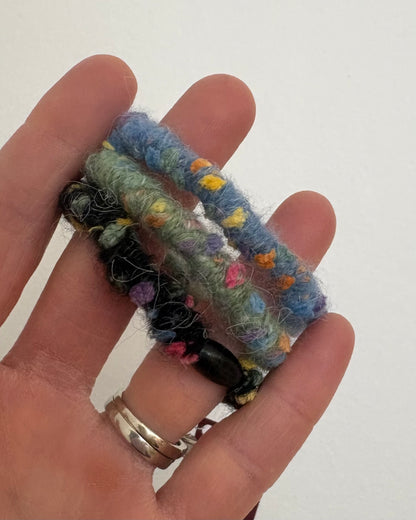 Colorful Wool Scrunchies - 3 pack