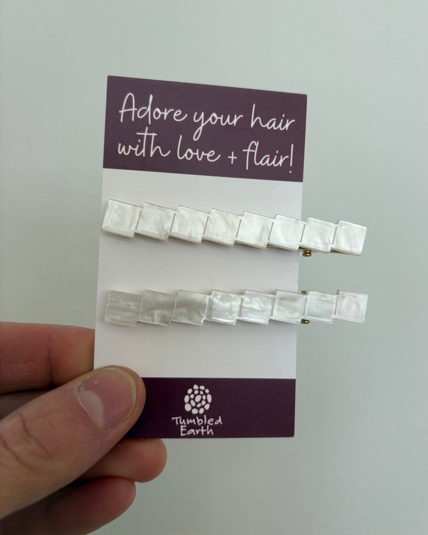 Pearl Square Hair Clips