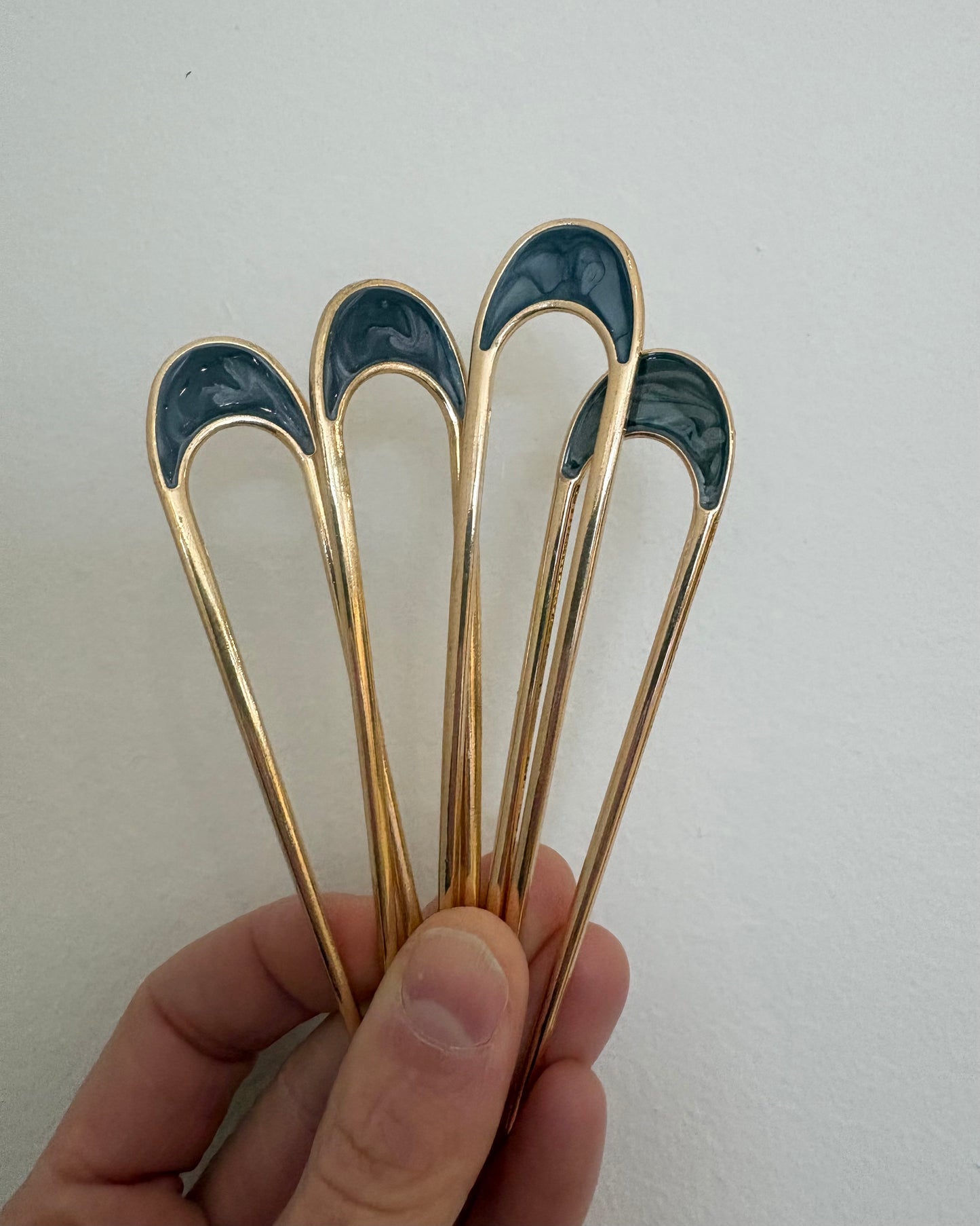 Pearl Inlay Metal French Hair Pin