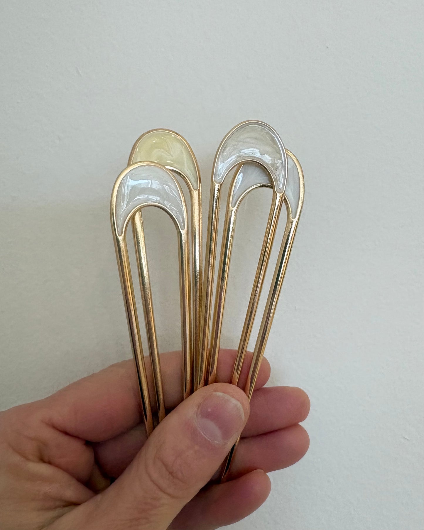 Pearl Inlay Metal French Hair Pin