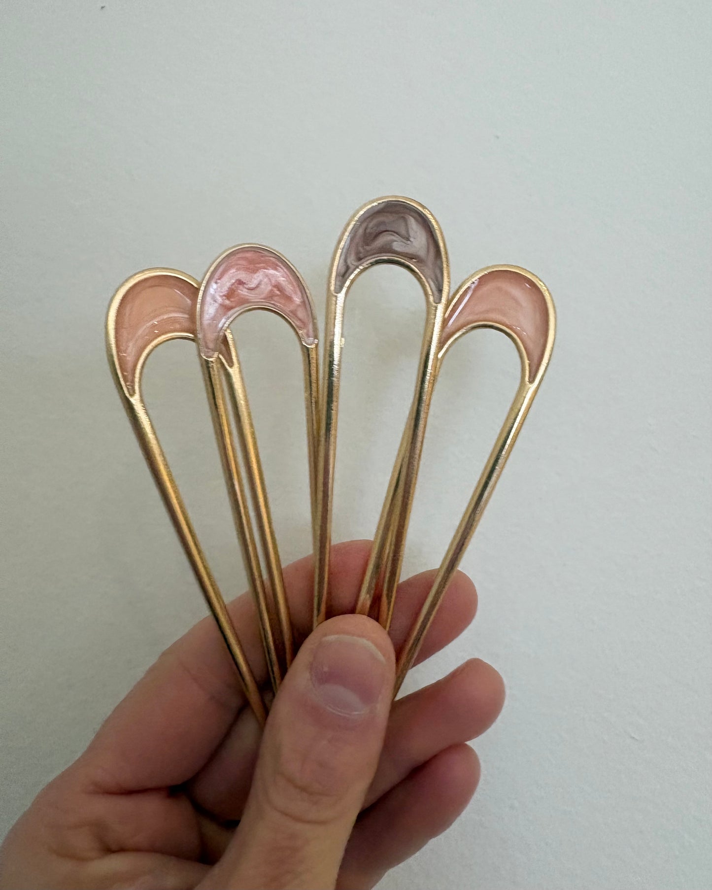Pearl Inlay Metal French Hair Pin