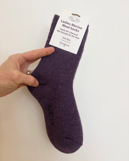 Ladies Merino Wool Socks 🍁 12 COLORS IN STOCK