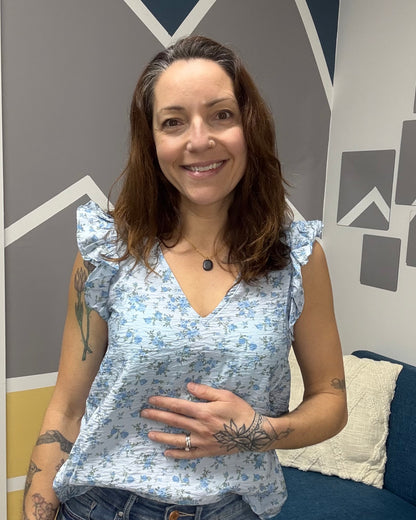 The Josie Ruffle Sleeve Floral Top: 2 COLORS