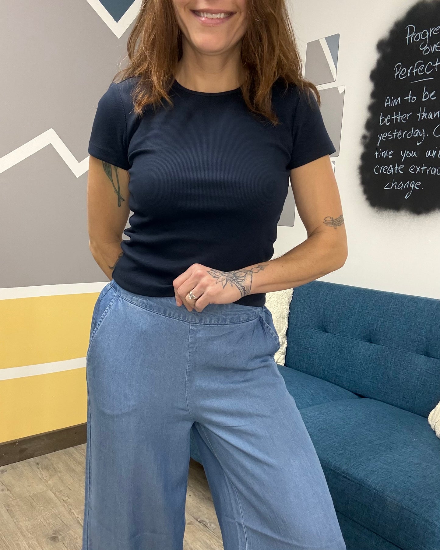The Bree Wide Tencel Culotte Pant