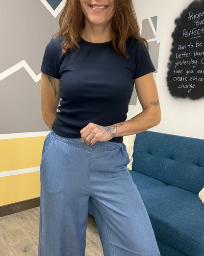 The Bree Wide Tencel Culotte Pant