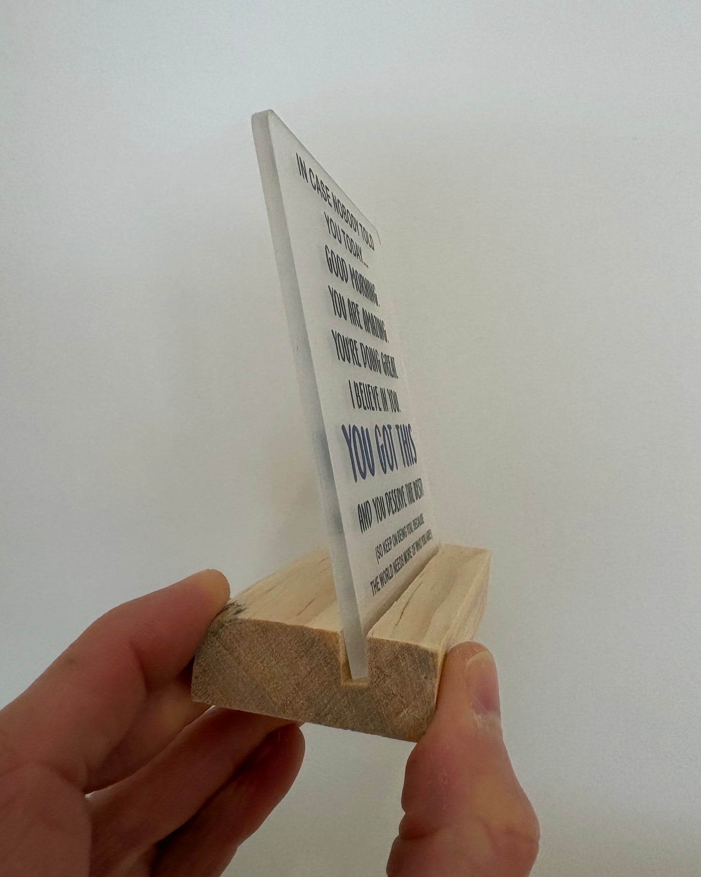 "You got this" Sign + Wood Holder