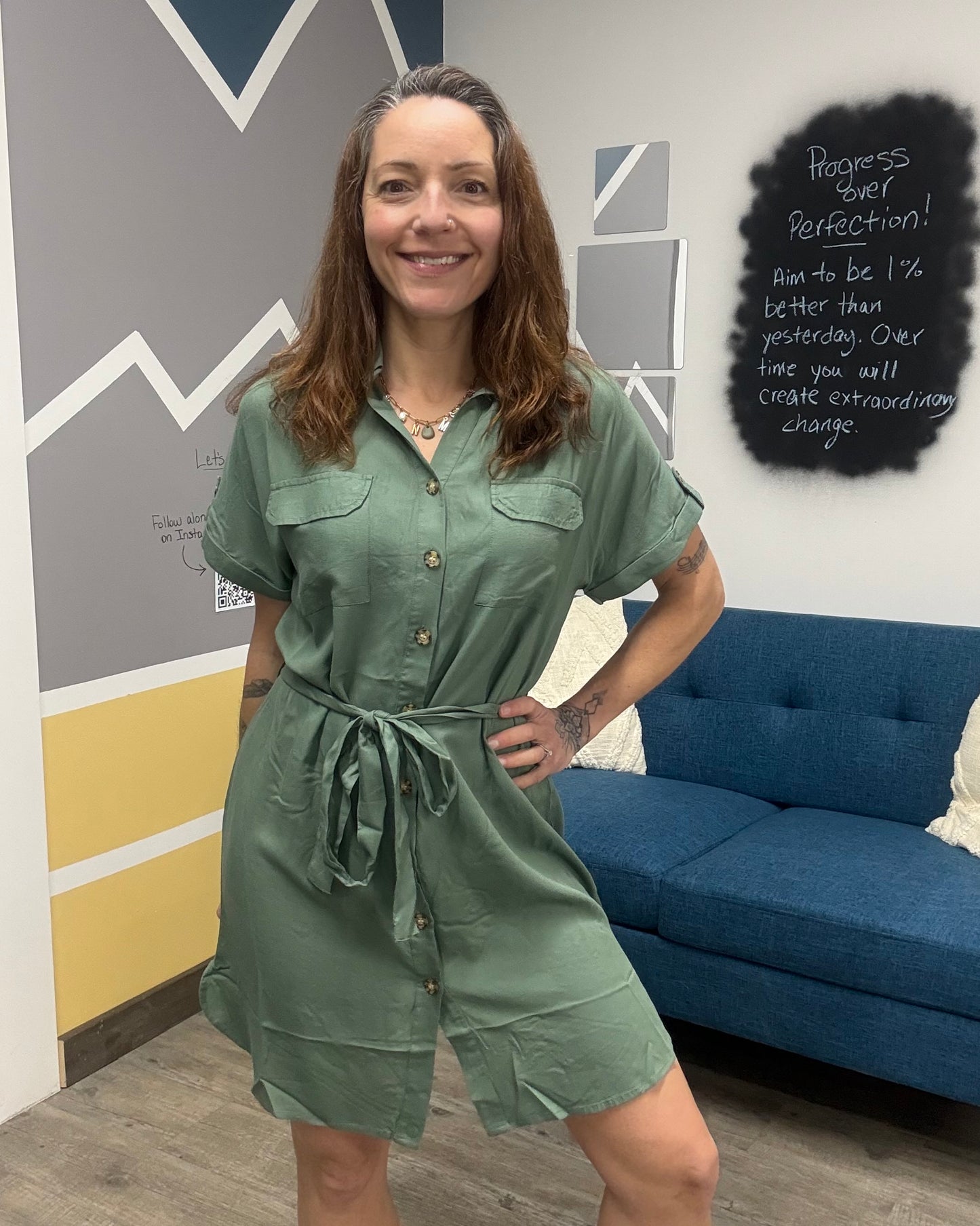 The Bumpy Short Shirt Dress: 3 COLORS
