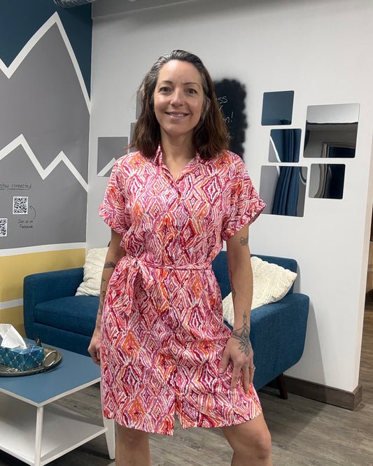 The Easy Joy Short 60's Inspired Shirt Dress