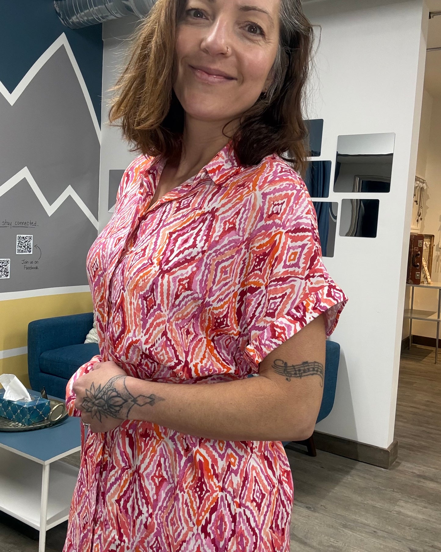 The Easy Joy Short 60's Inspired Shirt Dress
