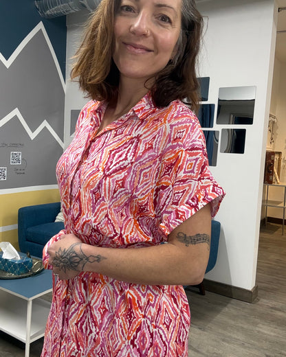 The Easy Joy Short 60's Inspired Shirt Dress