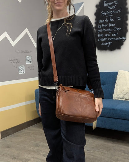 June Leather Crossbody Purse