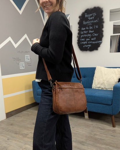 June Leather Crossbody Purse