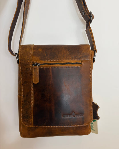 Henry Unisex Leather Mini-Messenger Bag: 2 COLORS