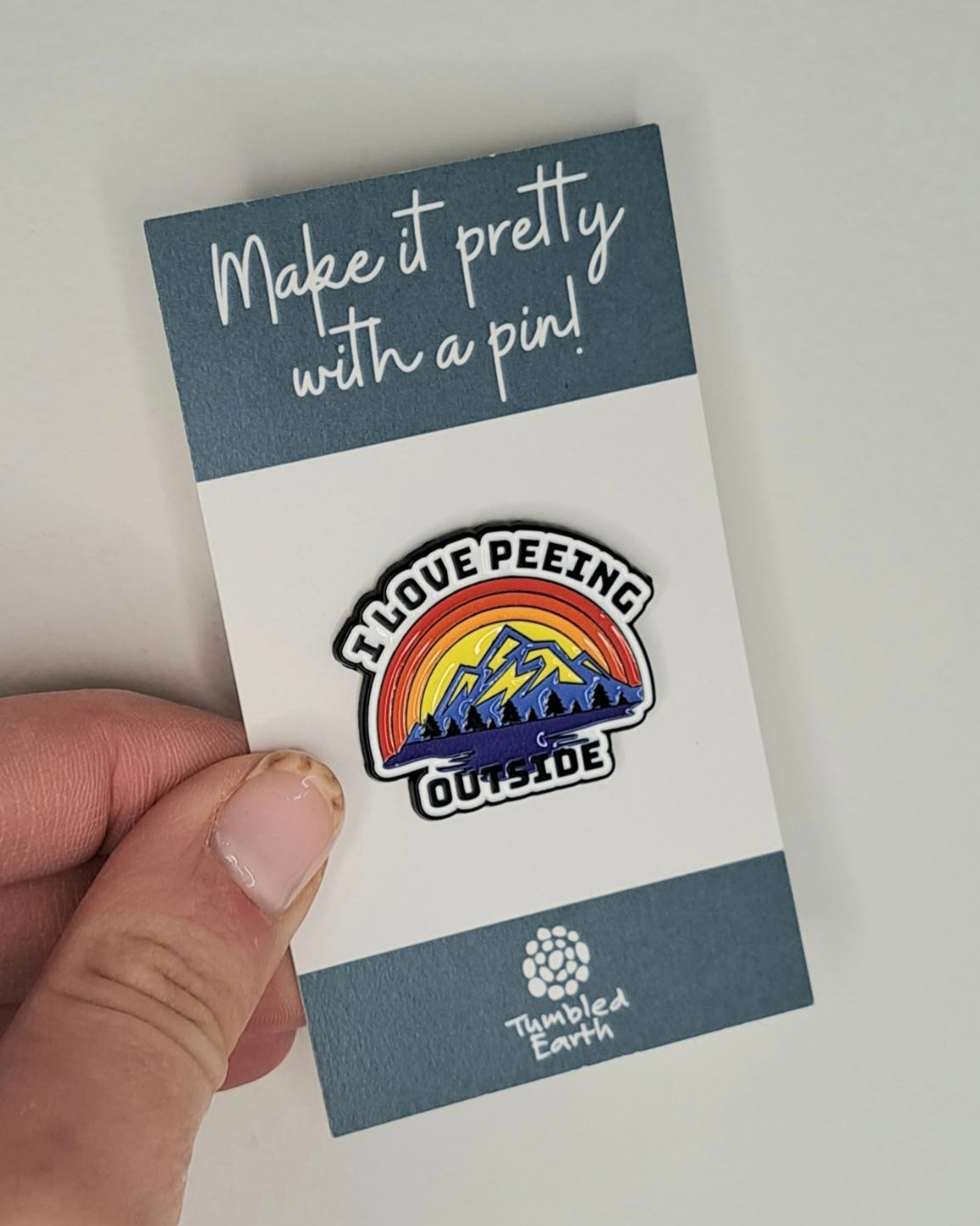 "I love peeing outside" Enamel Pin