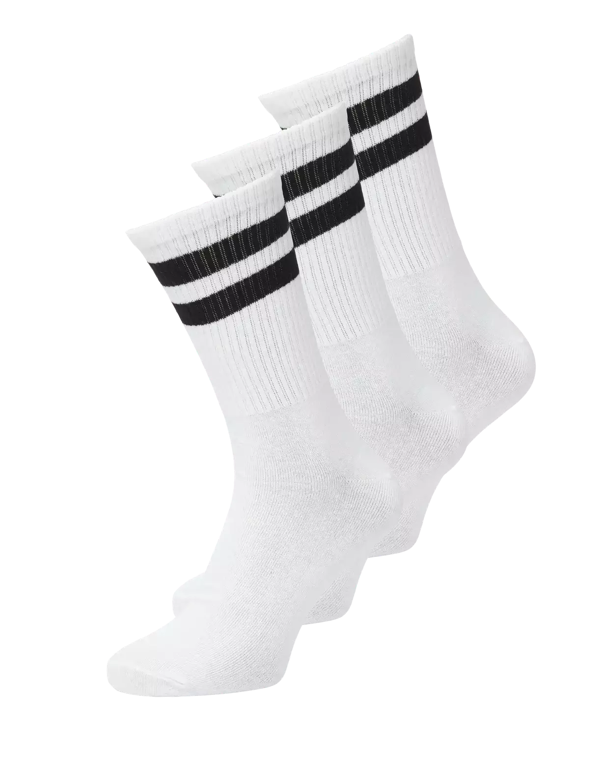 White Striped 3-Pack Sport Socks