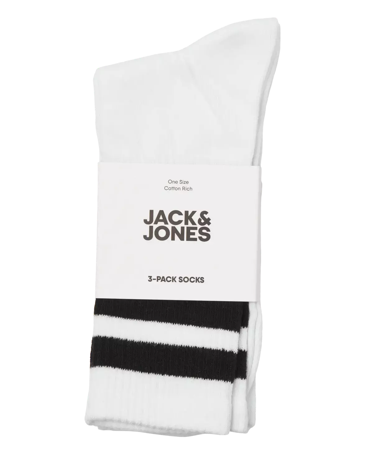 White Striped 3-Pack Sport Socks