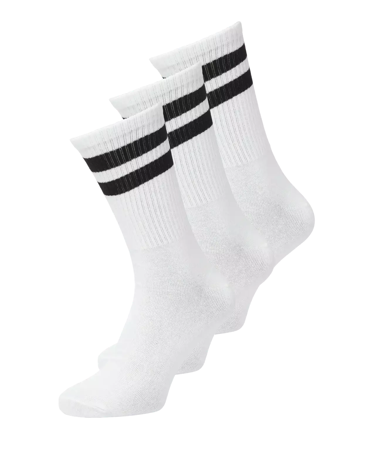 White Striped 3-Pack Sport Socks