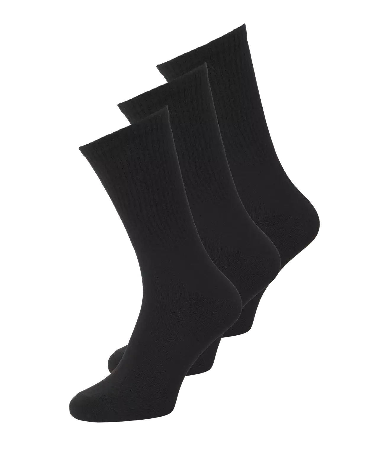 Black Cotton Blend 3-Pack Socks