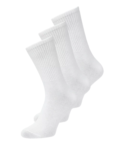 White Cotton Blend 3-Pack Socks