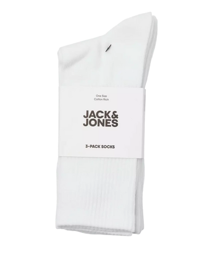 White Cotton Blend 3-Pack Socks