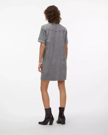 The Jennie Short Denim Dress - 2 COLORS