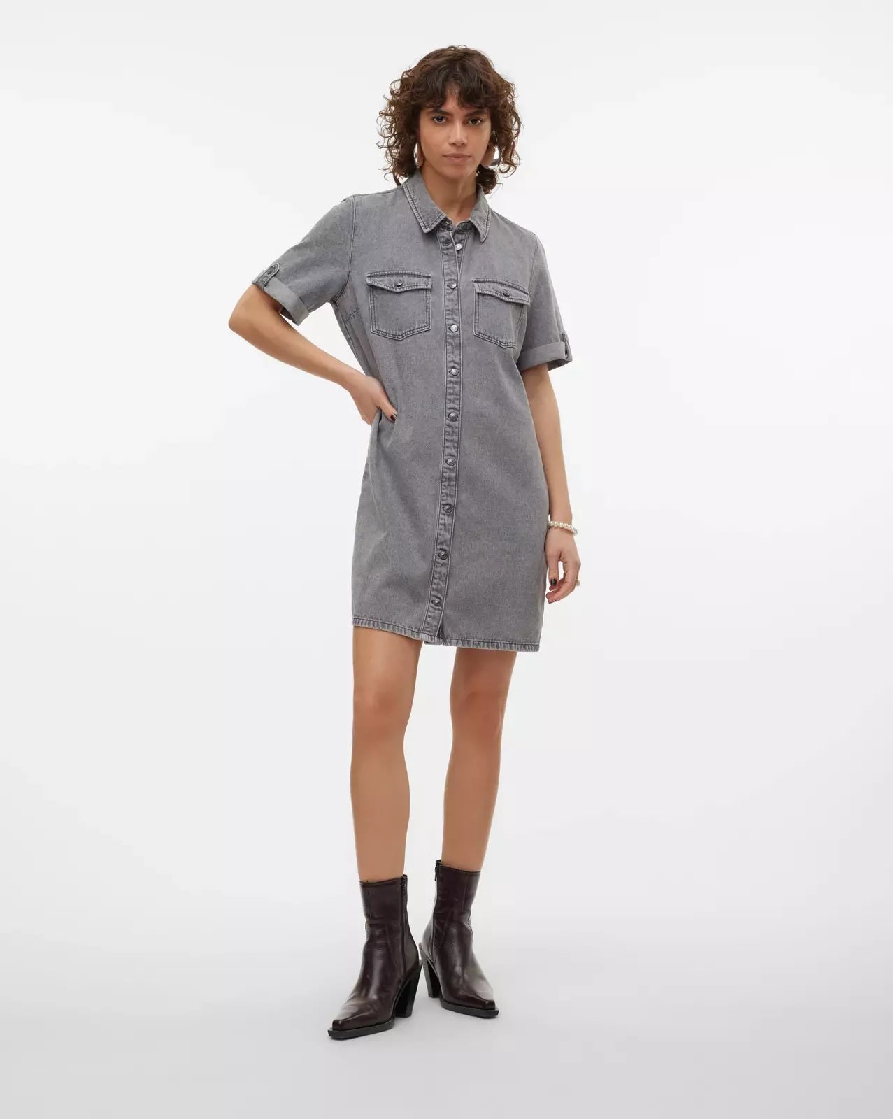 The Jennie Short Denim Dress - 2 COLORS