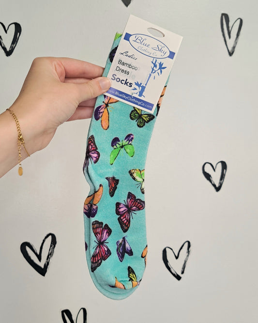 Butterfly Bamboo Dress Socks 🍁