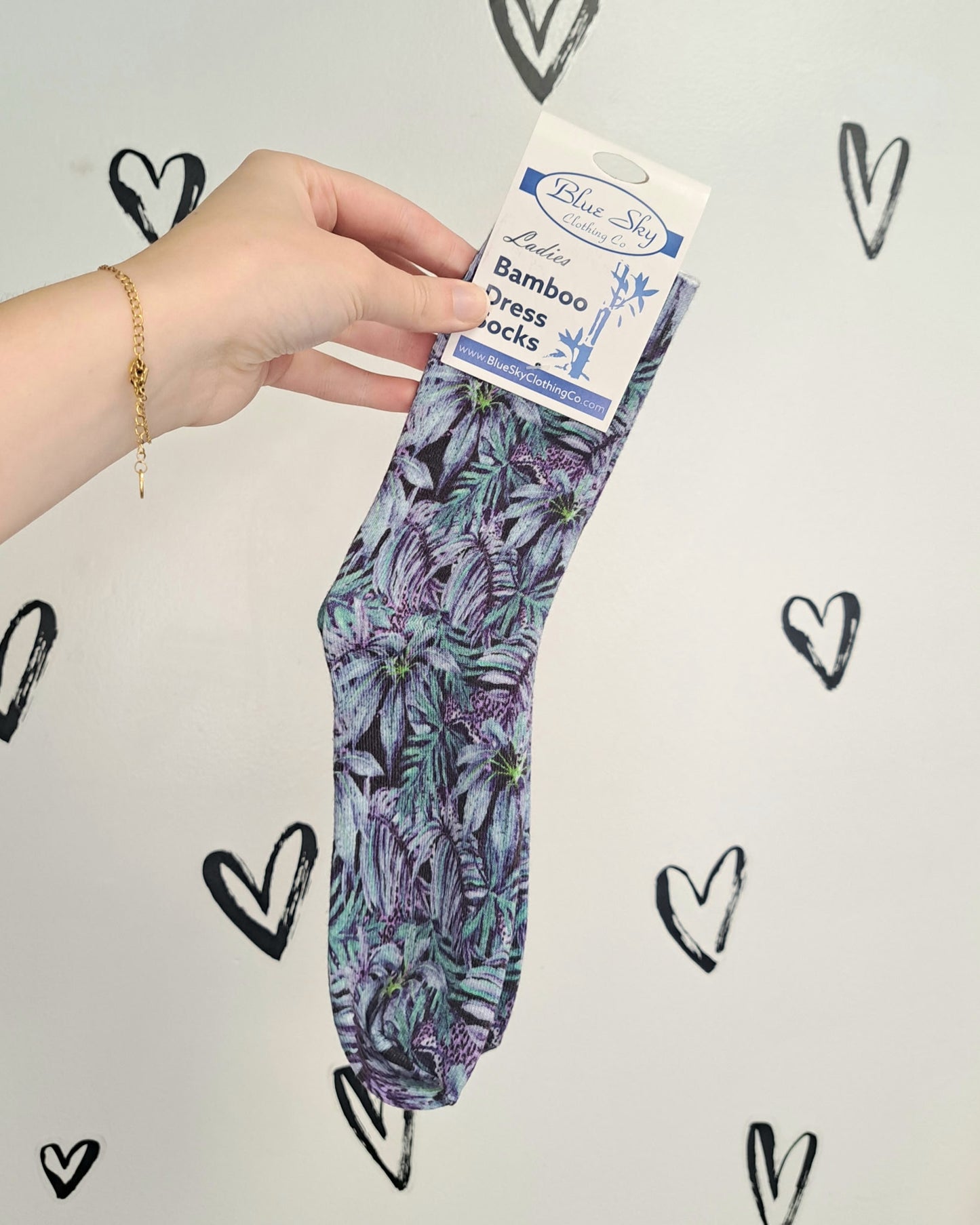 Tropical Teal Bamboo Dress Socks 🍁