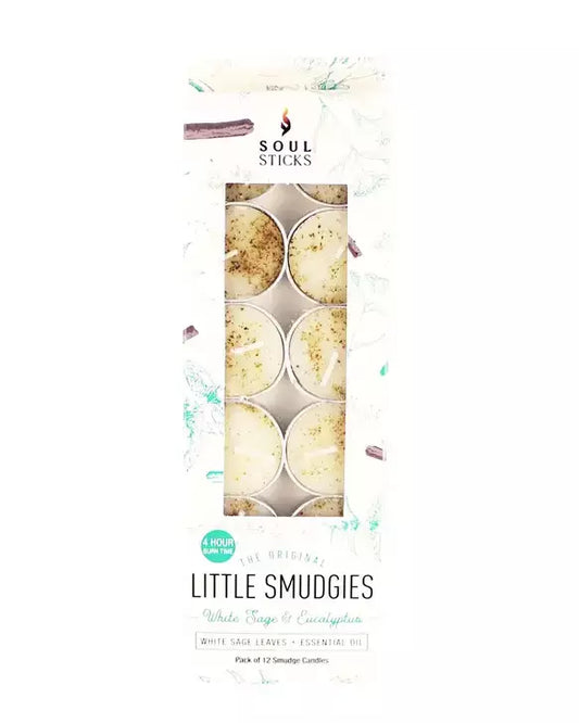 Eucalyptus + White Sage Little Smudgies Tea Light Candle Pack