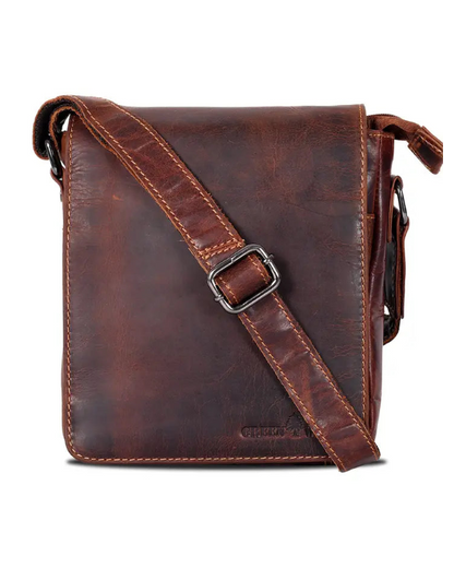 Luna Unisex Leather Small Shoulder Bag: 2 COLORS