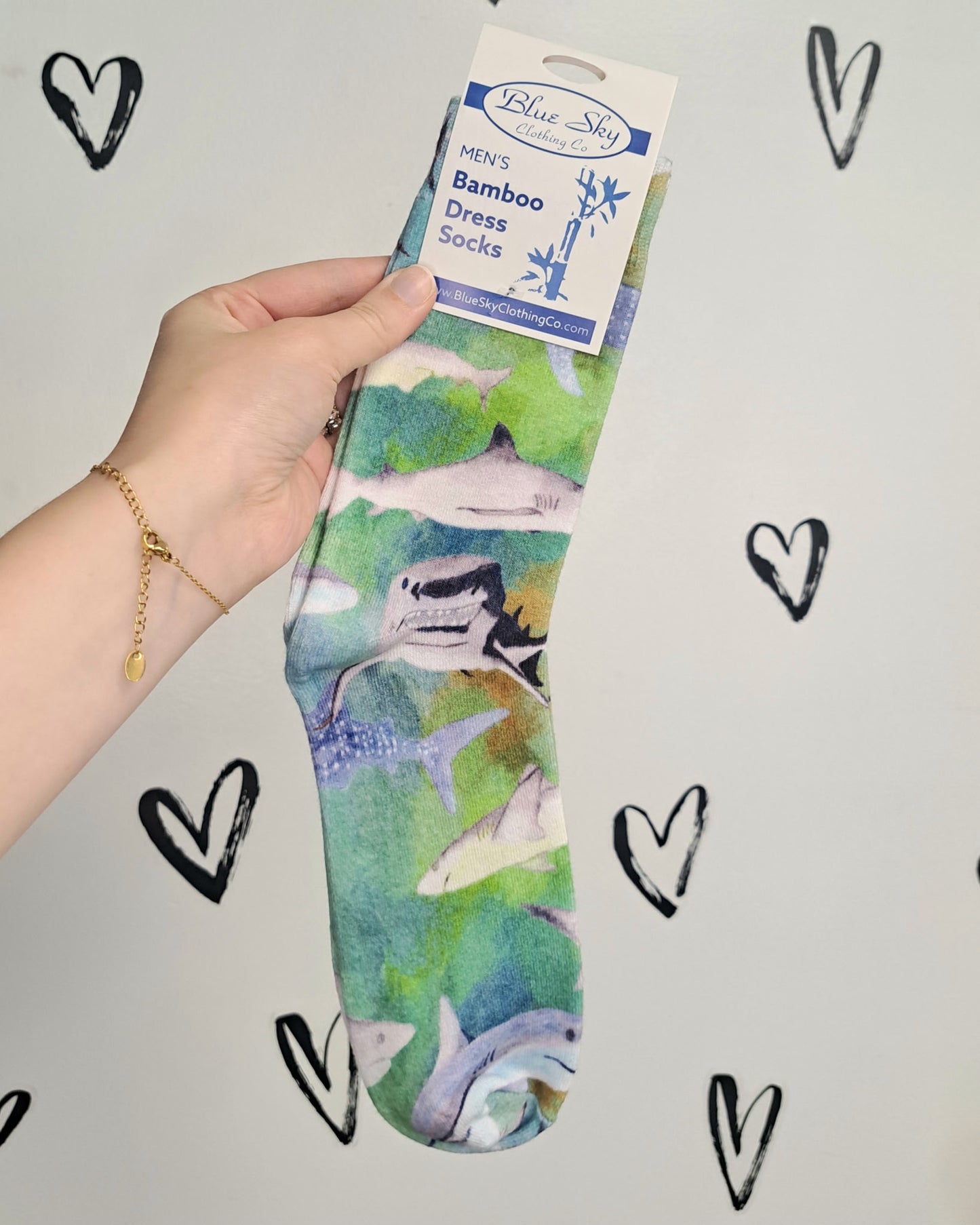Shark Men's Bamboo Dress Socks 🍁